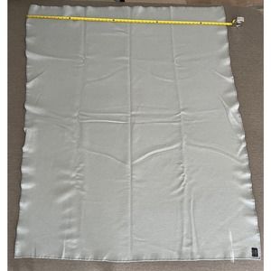 Lands End Blue 100% Wool Blanket 55" X 66" Full Bedspread